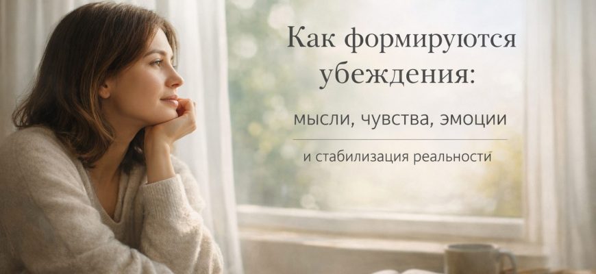 Как формируются убеждения: мысли, чувства и эмоции — спокойный образ размышления и внутреннего понимания